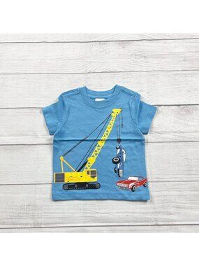 Hanna Andersson Toddler Blue Crane Graphic Tee NWT NIP 18-24 Months